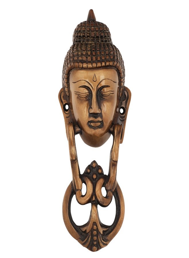 Mla's Decor Gautam Buddha Door Knocker Made of Brass with Antique Finish - Image 2